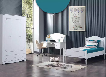 Komplettzimmer Schlafzimmer Möbel Schreibtisch Bett Schrank 3tlg.